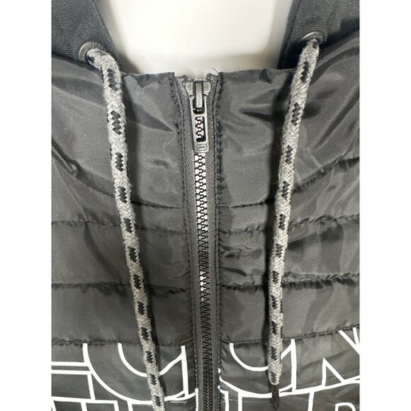 Ecko Unltd Men’s Size 2XL Black Puffer Vest Jacket with Drawstring Hood - Picture 6 of 14